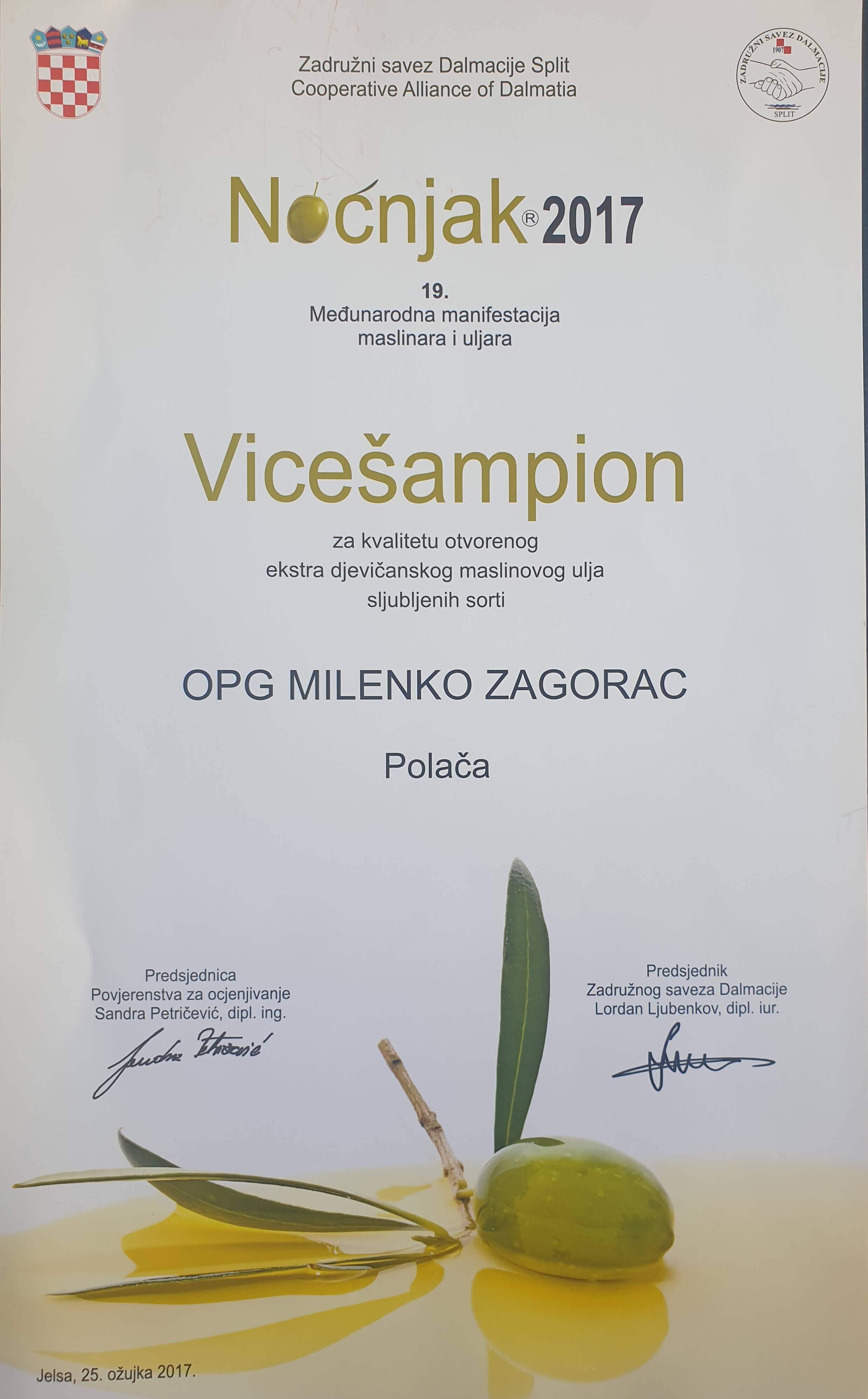 Vicešampionm, Noćnjak 2017